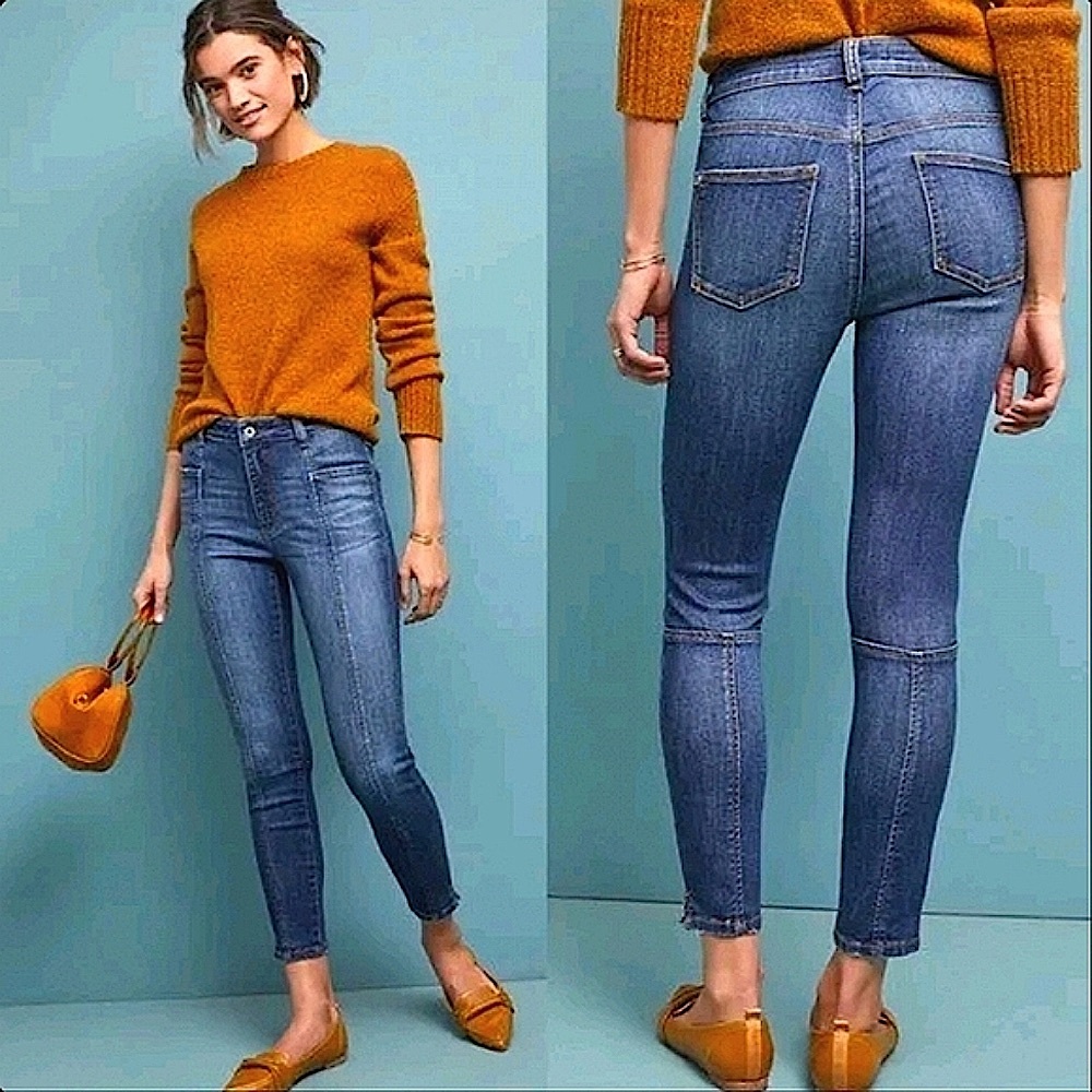 Anthro Pilcro and the Letterpress High-Rise Denim Legging size 26